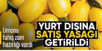 Limon ihracatı geçici olarak durduruldu