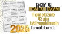 2026 yılı resmi tatil günleri belli oldu