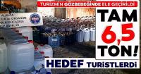 6,5 ton sahte içki ele geçirildi
