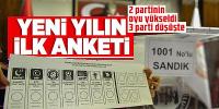 Yeni yılın ilk anket sonuçları geldi 2 partinin oyu yükseldi 3 partinin oyu düştü!