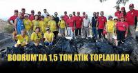 Bodrum'da 1,5 ton atık topladılar