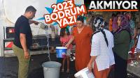 Bodrum susuz kaldı: Muhtar tankerle su dağıtıyor