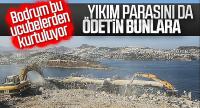 Bodrum'daki imara aykırı yapıların yıkımı sürüyor