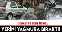 Bodrum'da güneşli ve sıcak hava, yerini yağmura bıraktı