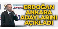 Cumhurbaşkanı Erdoğan AK Parti'nin Ankara adaylarını açıkladı