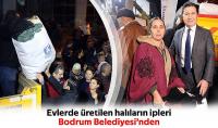 EVLERDE ÜRETİLEN HALILARIN İPİ, BELEDİYEDEN