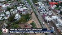 Bodrum'da Selden Etkilenen Bölge Havadan Görüntülendi