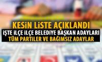 Muğla: Kesin Aday Listesi