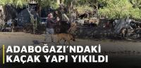 ADABOĞAZI’NDAKİ KAÇAK YAPILAR YIKILDI
