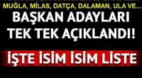 CHP belediye başkan adayları (CHP aday listesi)