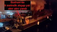 8 metrelik ahşap yat alev alev yandı