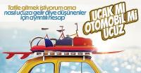 Tatile gitmek isteyen 2 kişi için uçak, 4 kişi için araç uygun