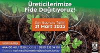 ÜRETİCİLERE BELEDİYEDEN FİDE DESTEĞİ