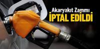 Benzine önce zam sonra iptal!