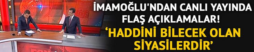 Ekrem İmamoğlu FOX Ana Haber'de konuştu...