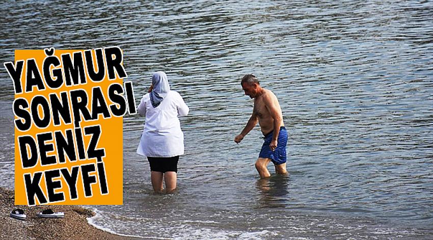 Bodrum'da sağanak sonrası deniz keyfi