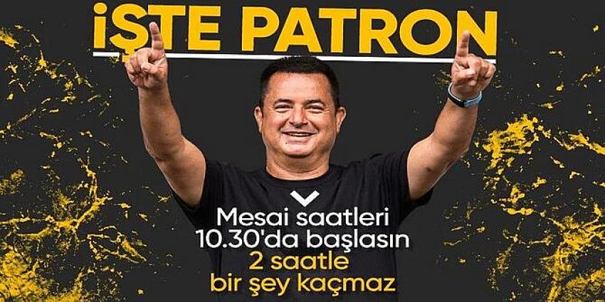 Acun Ilıcalı'dan yine 'mesai saati' çıkışı: 10.30'da başlamalı