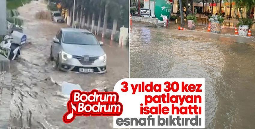 Bodrum'da su isale hattı patlamaları bıktırdı
