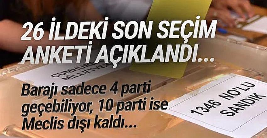 26 ildeki son seçim anketi açıklandı