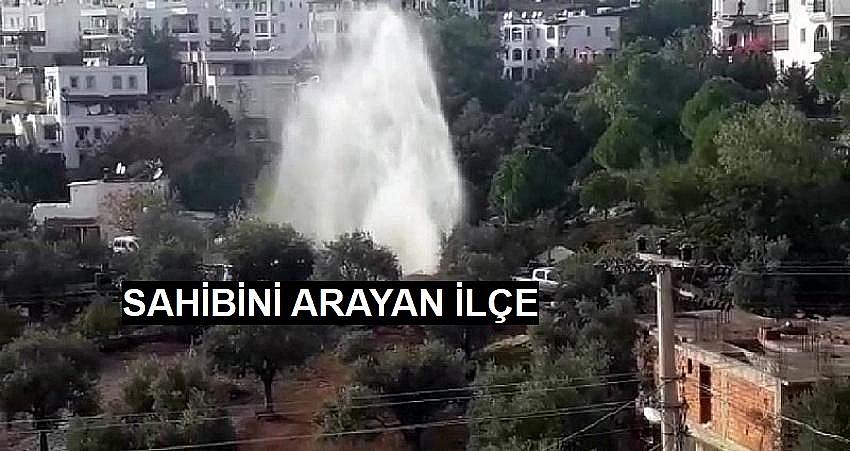 Bodrum'da Su Hattı Patladı