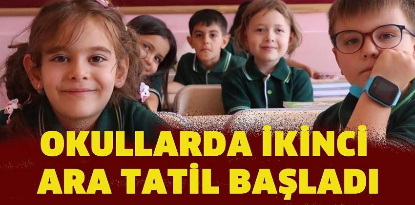 Okullarda ikinci ara tatil başlıyor