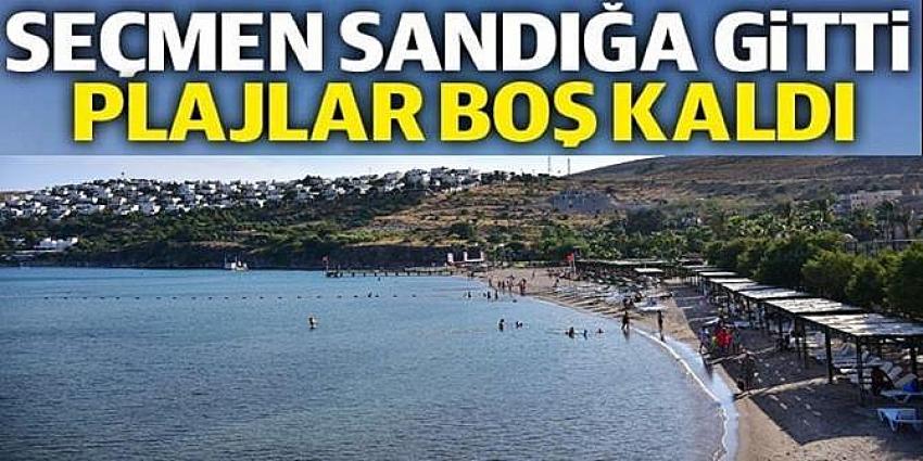 Seçim nedeniyle plajlar boş kaldı