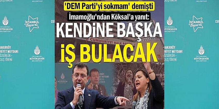 İmamoğlu'ndan Afyon adayına 'DEM' tepkisi: Kendine başka bir parti bul!