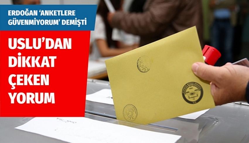 Erdoğan 'anketlere güvenmiyorum' dedi ANAR'dan açıklama geldi