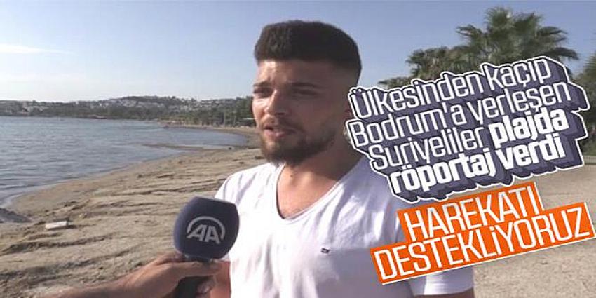 Bodrum'da yaşayan Suriyelilerden operasyona destek