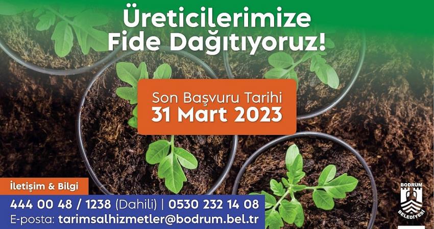 ÜRETİCİLERE BELEDİYEDEN FİDE DESTEĞİ