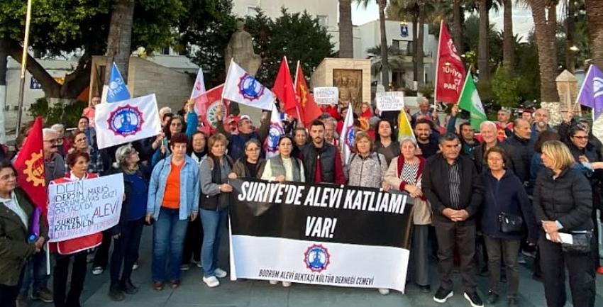 Bodrum’da Suriye eylemi