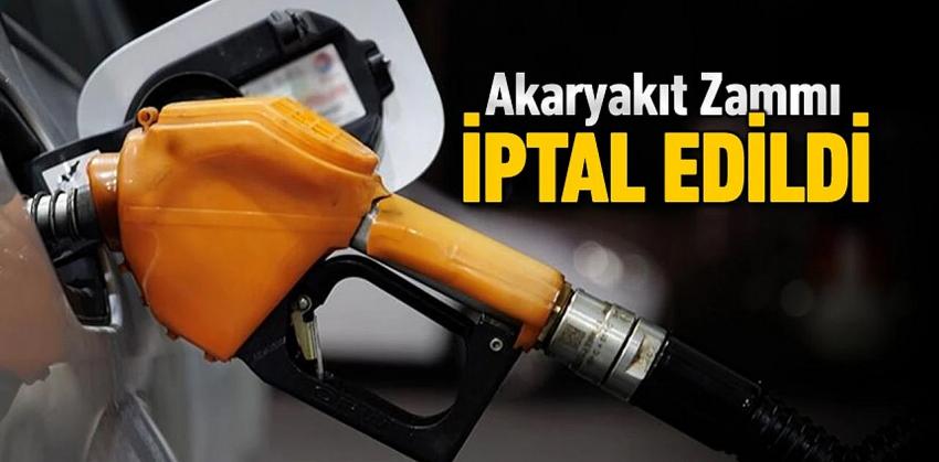 Benzine önce zam sonra iptal!